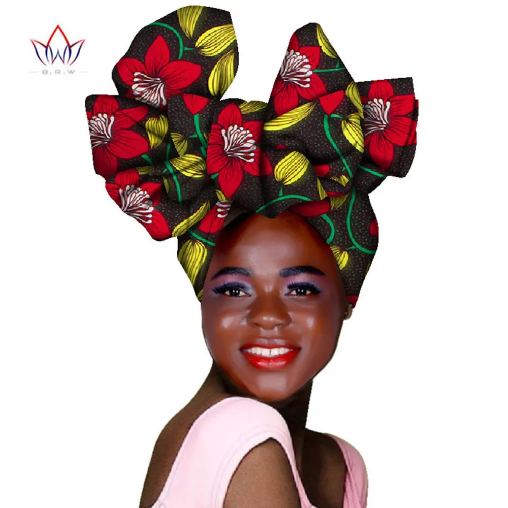 Latest 2023 Handmade African Nigerian Wedding Women Braid Turbans Ladies Head Wraps 100% High Quality Ankara Head Wraps AF004