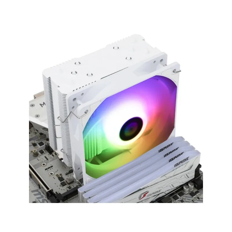 써멀라이트 AK120SE 화이트 ARGB CPU 쿨러 4핀 PWM 순수 구리 AGHP 5 히트파이프 공랭식 라디에이터 (LGA 115X, 1200, 1700, AM4 지원)