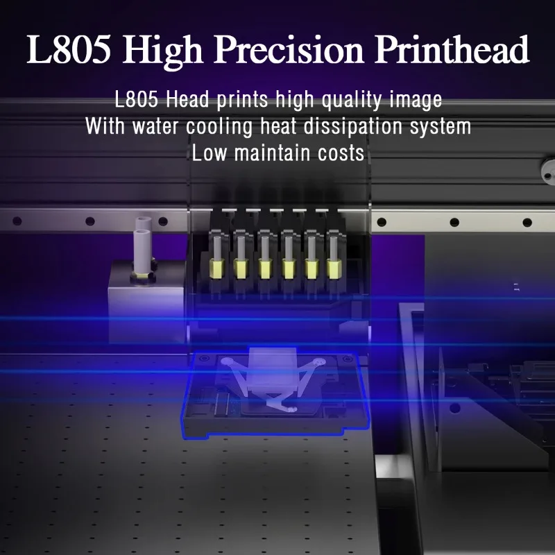 UV DTF Impresora Printer A3/A4 L805 UV Flatbed Sticker Printer for Bottle Print Acrylic Metal Wood 3D