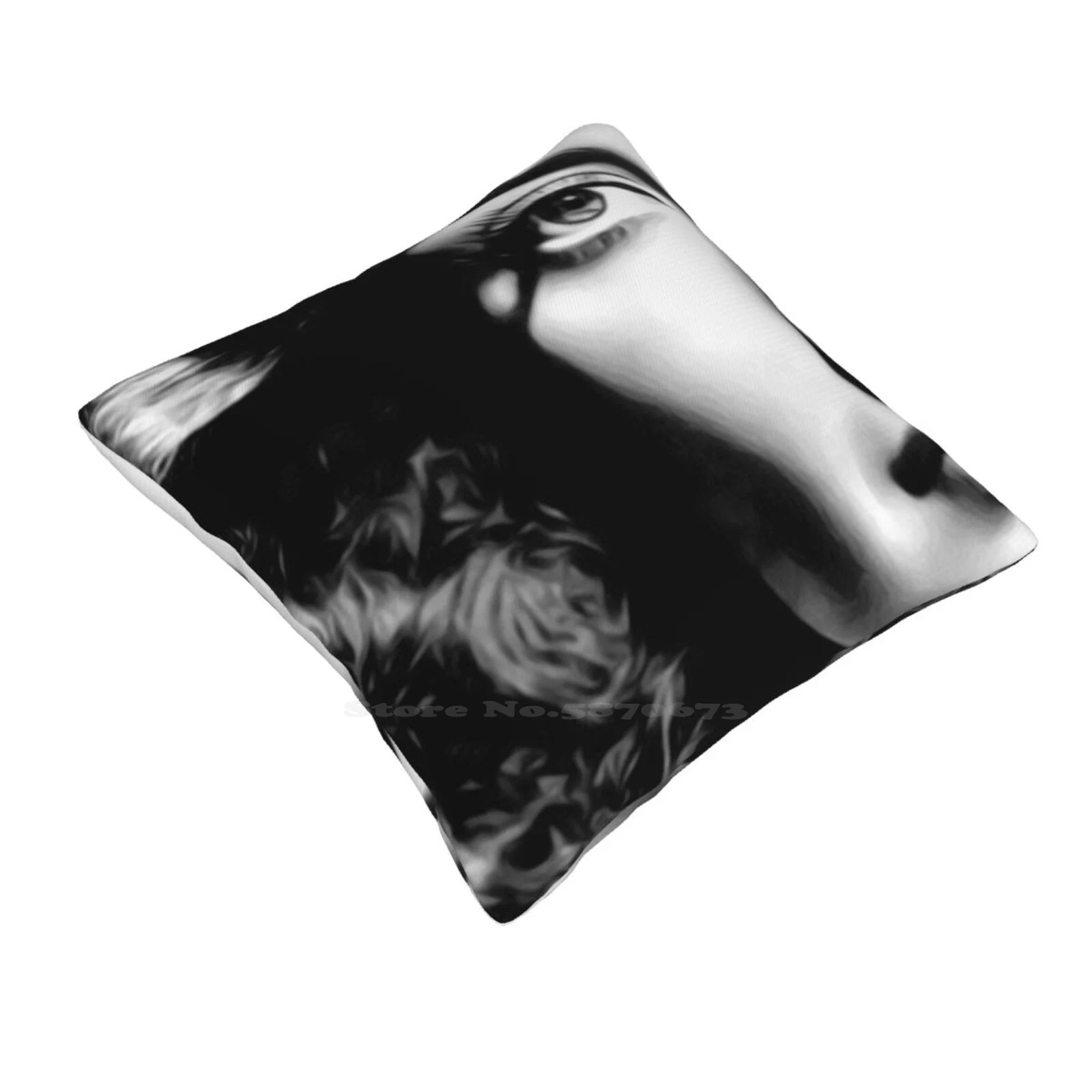 Portrait Of Joan , Famous American Actress In In Mid-Twentieth Century Throw Cushion Pillow Cover Joan American Portrait