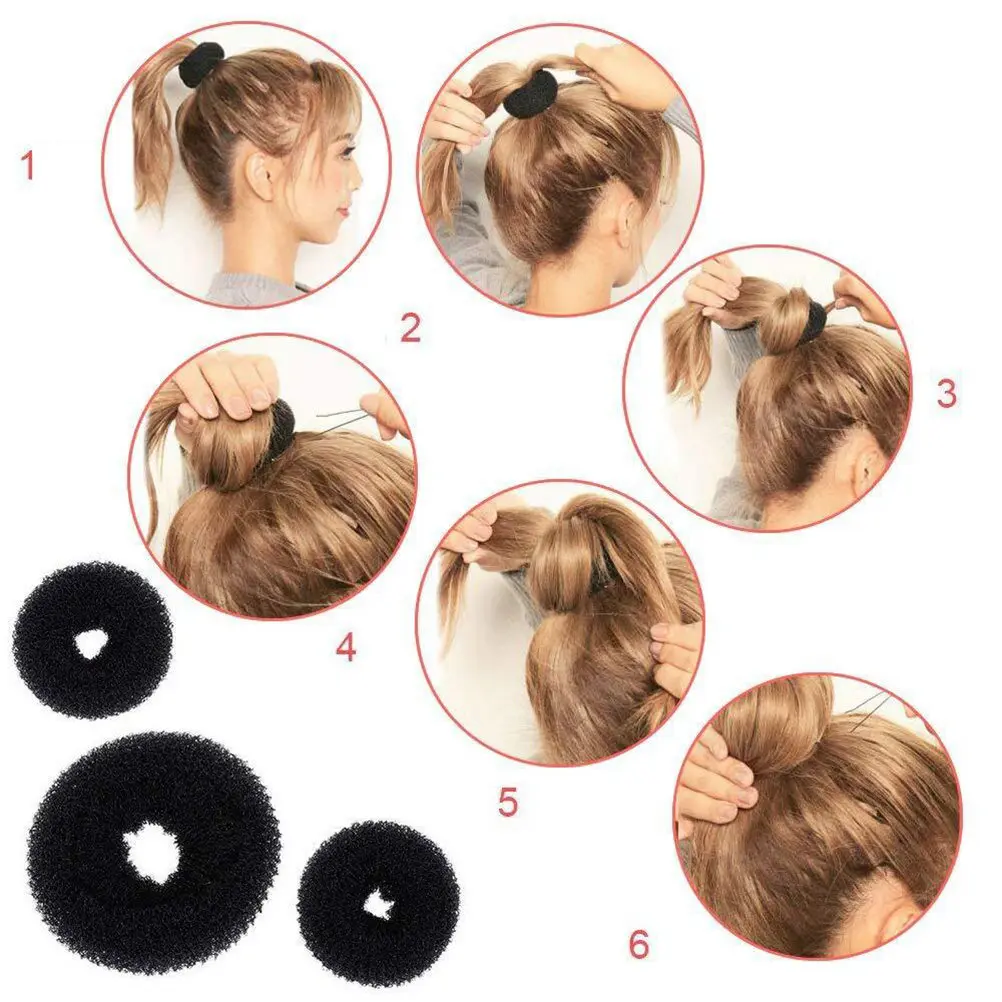 Hair Tool Set Bun Maker Women's Styling Tools Chignon Donut Braiding Hairdressing