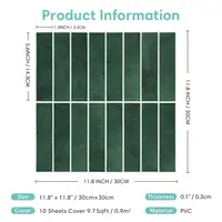 30cmx30cm Tile Wall Stickers Waterproof 3D Self Adhesive Wall Stickers Moisture-proof Oil-Resistant Stove Sticker 5
