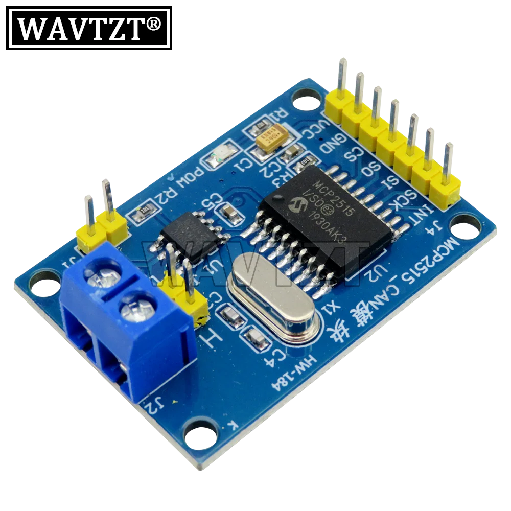 WAVTZT MCP2515 CAN Bus Module TJA1050 receiver SPI For Arduino 51 Diy Kit MCU ARM controller