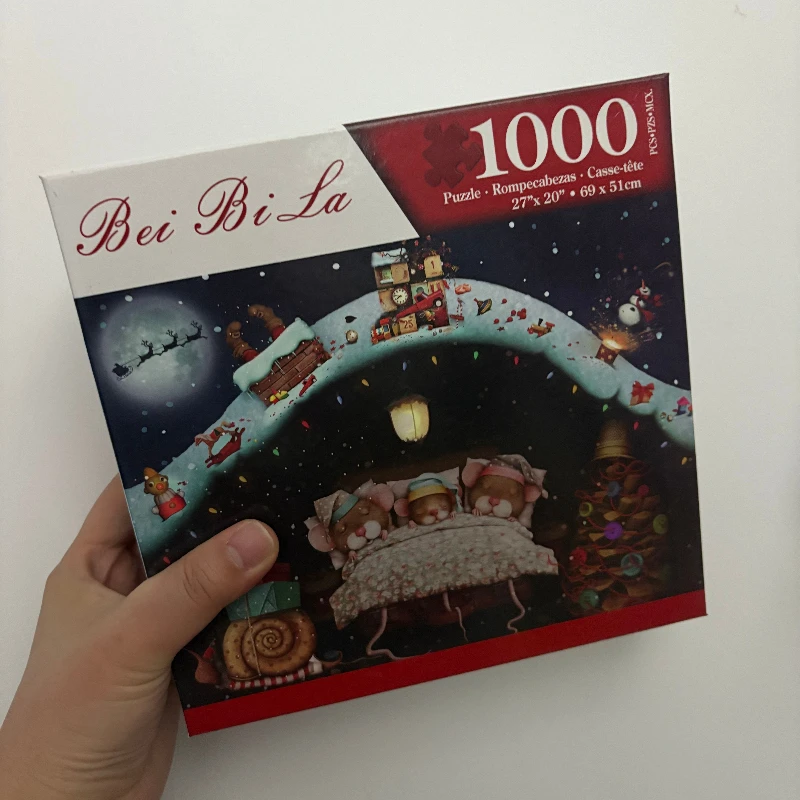 1000 Pieces Jigsaw Puzzle Christmas Dreams Winter Wonderland Scene 27.2"x20.1" Family Game Night Home Decoration Christmas Gift`