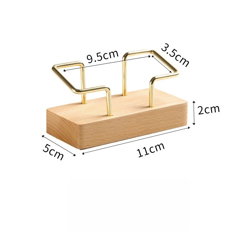 1PCS Professional Wooden Metal Business Card Holder for Hotel Reception Desk Restaurant  Desktop - Multipurpose Card Display