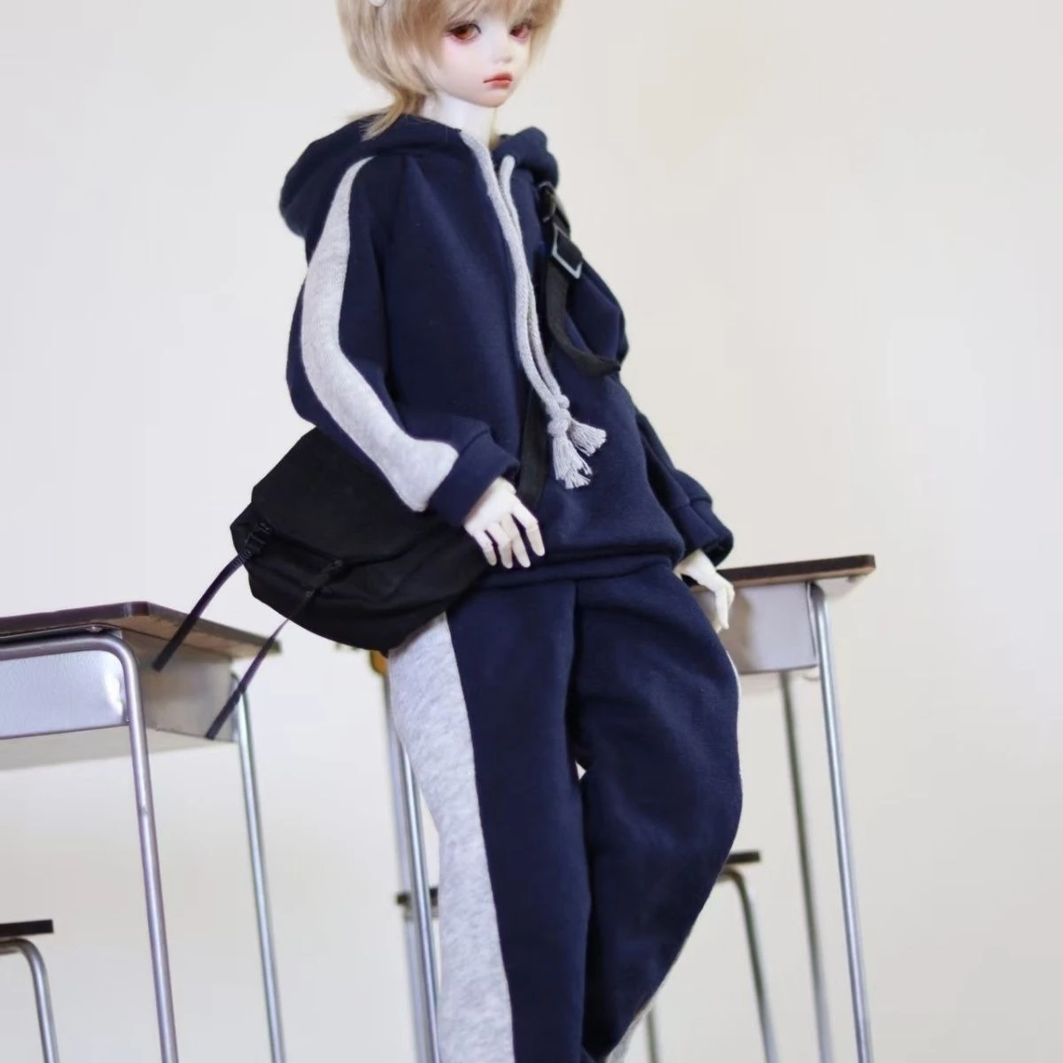 

1/4 кукольный костюм для куклы Bjd 45 см, толстовка с капюшоном, штаны, комплект спортивной одежды, платье, игровой домик, игрушки для девочек, аксессуары для кукол, без куклы