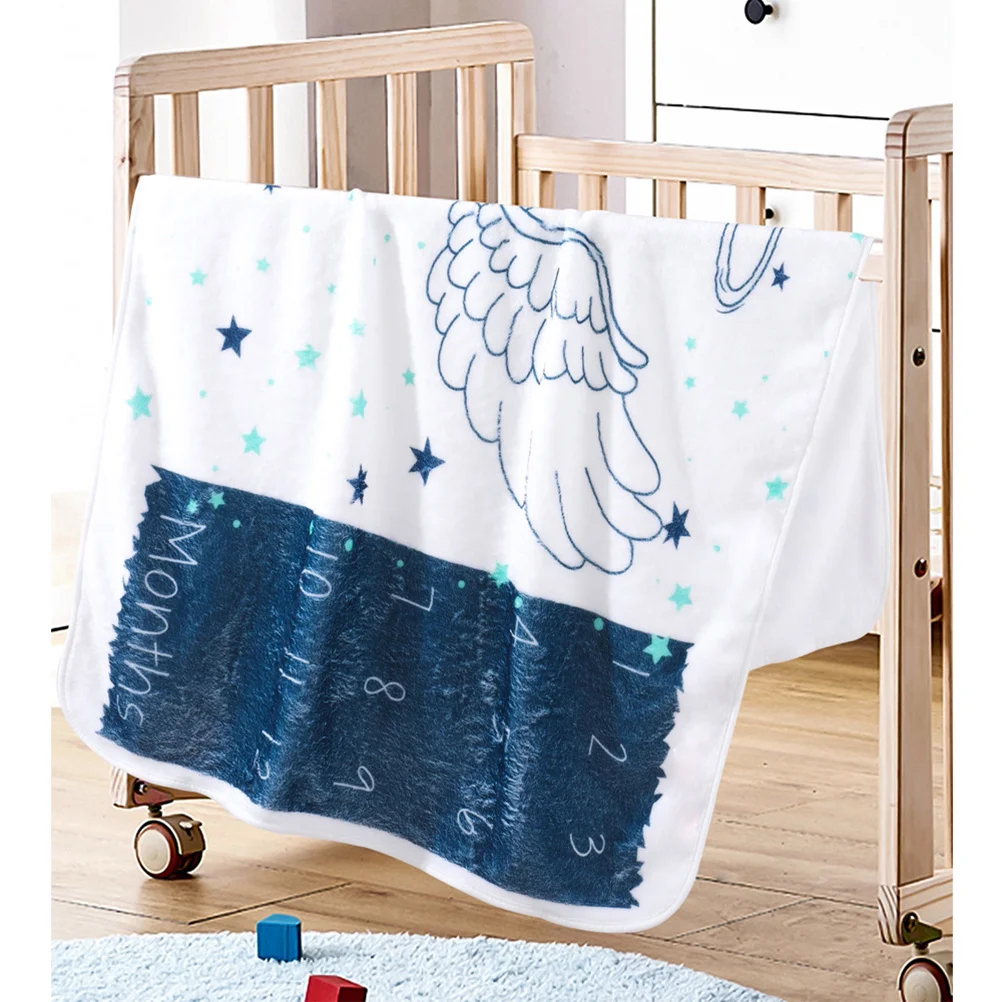 

1Set Baby Blanket Newborn Photography Blanket Infant Memory Monthly Photo Prop Frame Marker Baby Cover