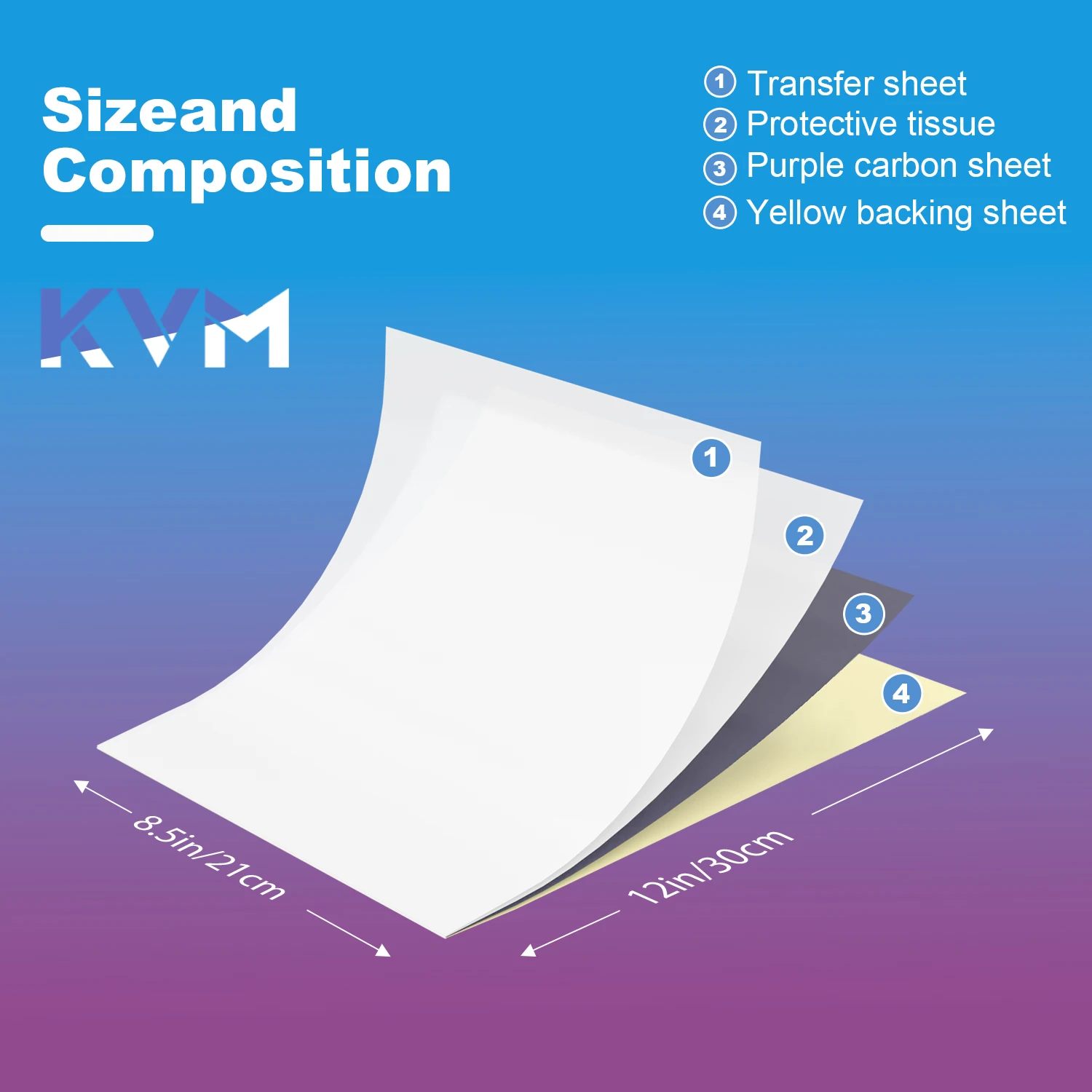 KVM 100Pcs Tattoo Transfer Paper A4Paper Size Thermal Copier Stencil Paper for Tattoo Transfer Machine Tattoo Supplies Accessory