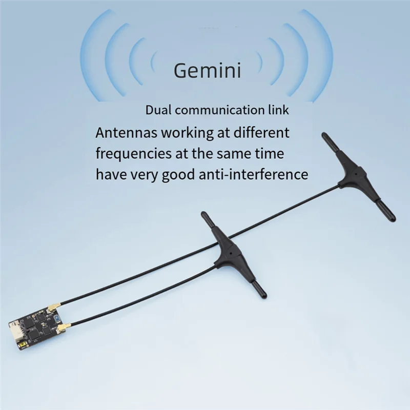 A32T-ELRS GEMINI RX Receptor Duplo 2.4Ghz 150Mm & 90Mm Antenas Forenhanced RC FPV Drone Racing Performance