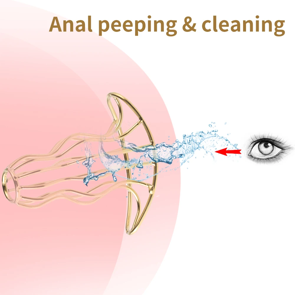 Hollow Speculum Peeking Anal Cleaning Enema Butt Plug Expander Tunnel Metal Anus Dilation Adult Toys For Women Men Gay