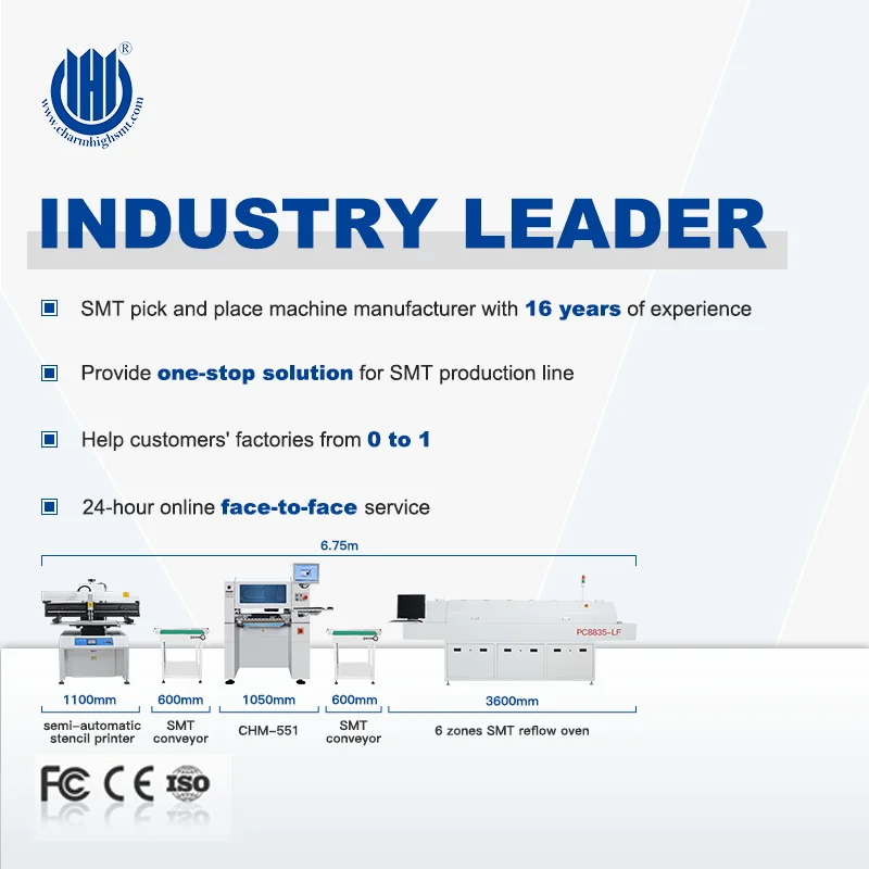 CHM-551 High-precision Automatic 4Head-Small SMT  Pick Place Machine for PCB Assembly Automated