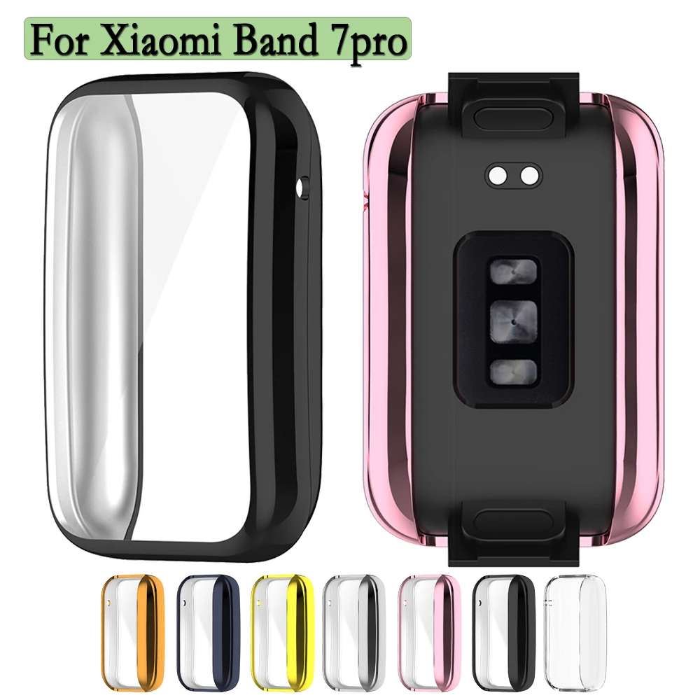 TPU Case For Xiaomi Band 7pro Screen Cover Durable And Soft Watch Protective Shell With Screen Protector