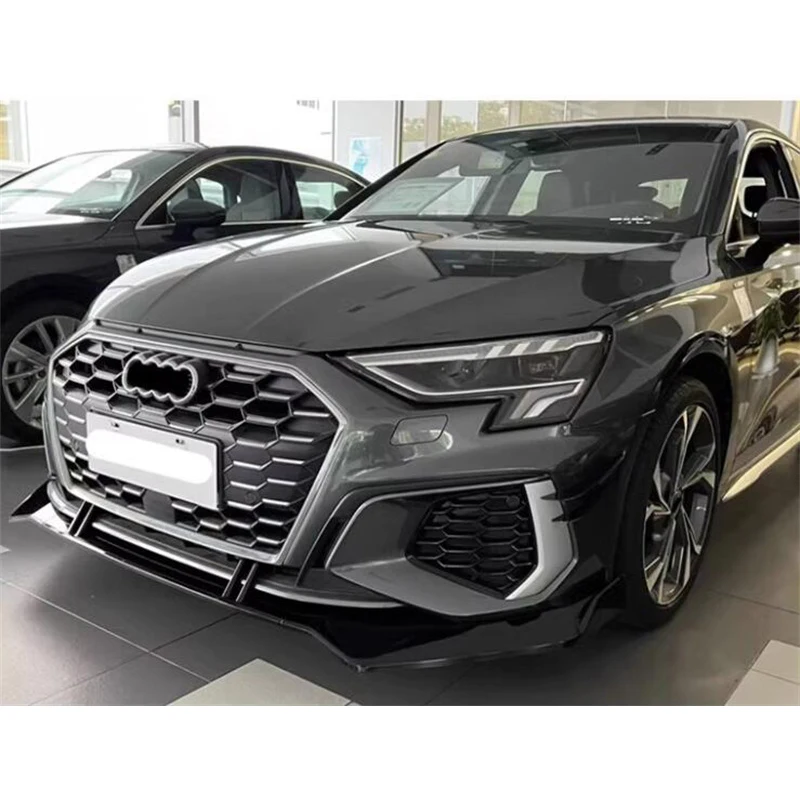 For 8Y Front Bumper Lip Diffuser NEW Audi A3 S3 Splitter Collision Avoidance Accessories Refit Body Kit 2021 2022 2023 Year