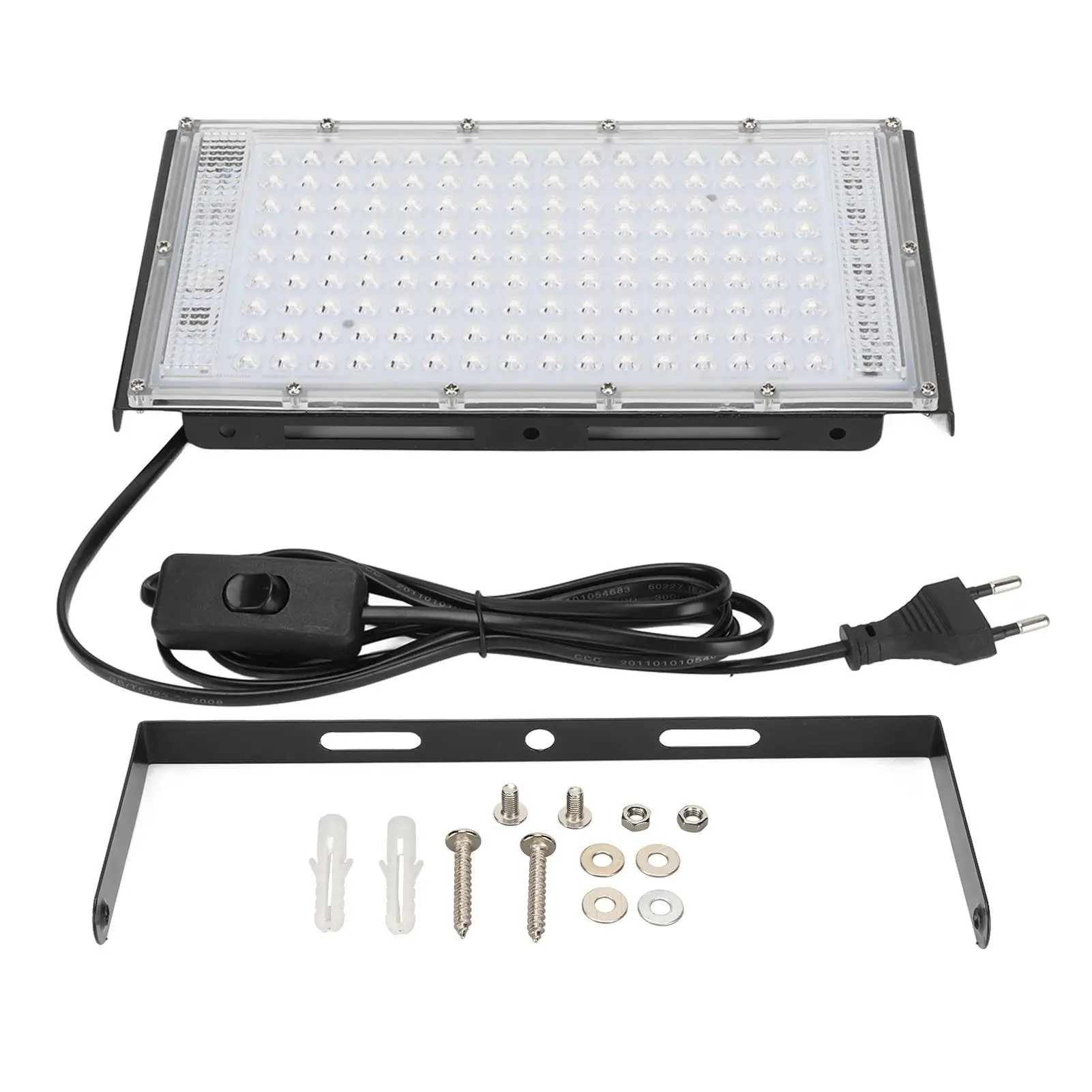 200W Waterproof LED Grow Light with 144 Beads, Energy-Saving for Indoor Plants - EU Plug 180-240V