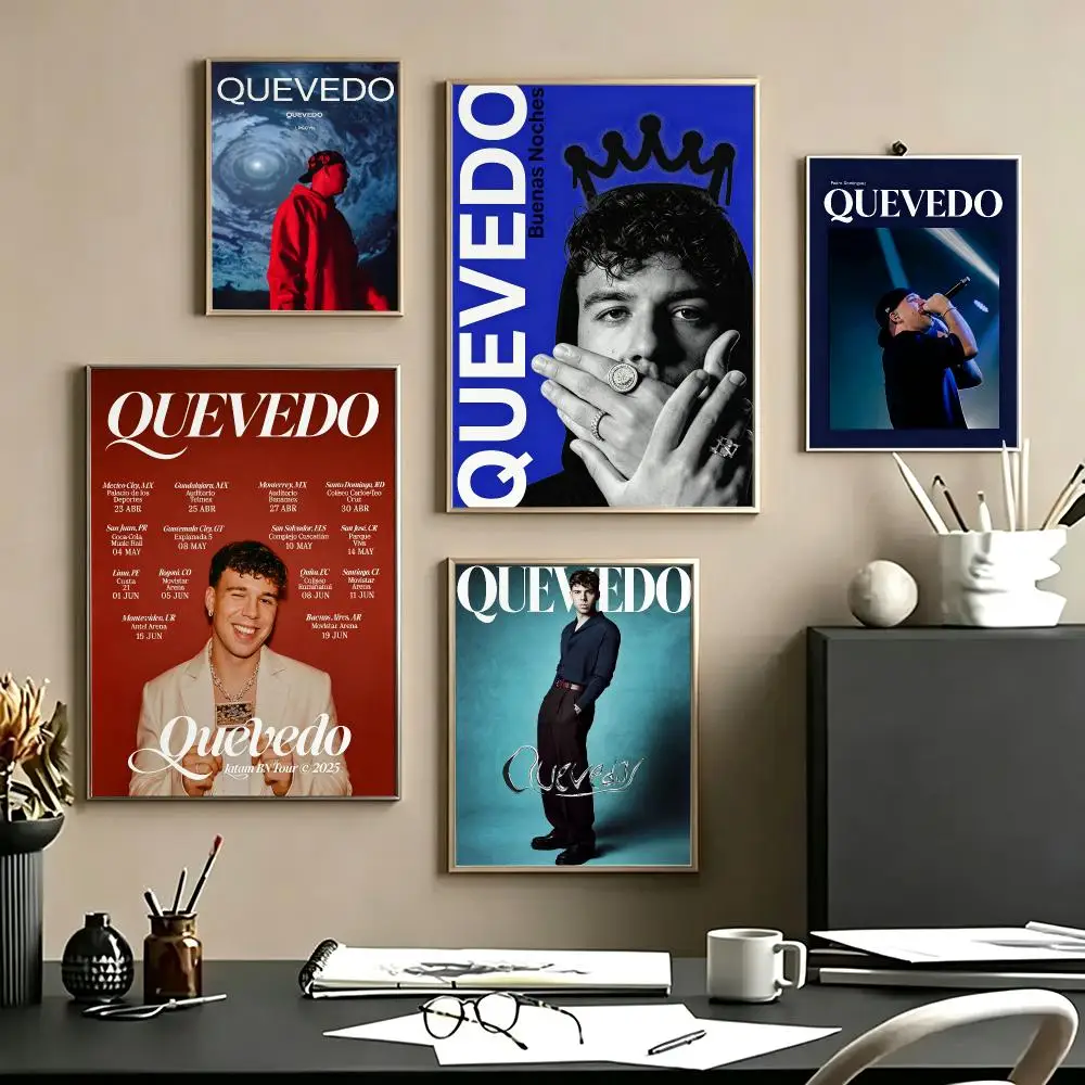 music Quevedo Poster Poster HD Self Adhesive Waterproof Art Print Wall Decor for Bedroom Living Room Home Gift