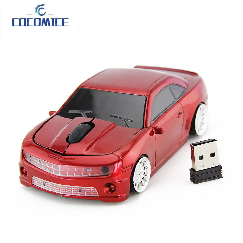 Racing Car Shaped Mouse USB Optical Wireless Mouse 1600DPI Mini 3D Computer Gaming Mice For PC Laptop Tablet Notebook Gift