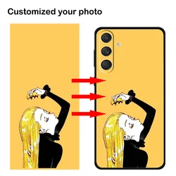 Customized DIY Photo Phone Cases for Samsung Galaxy M35 M55 A55 A25 A15 5G Personalized Cover Picture Name Design Clear Coque