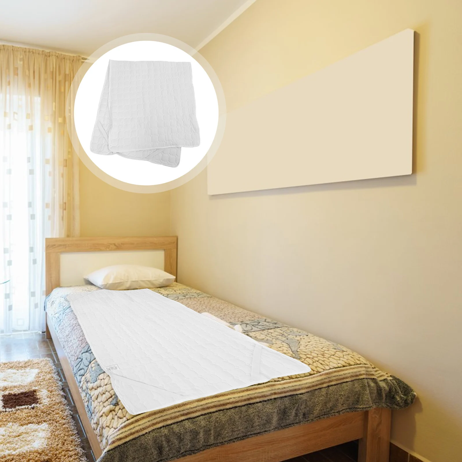 

Mattress Cover Polyester Cotton Blend Soft Breathable Anti Stain Dirt Resistant Elastic Corner Machine Washable Home Hotel