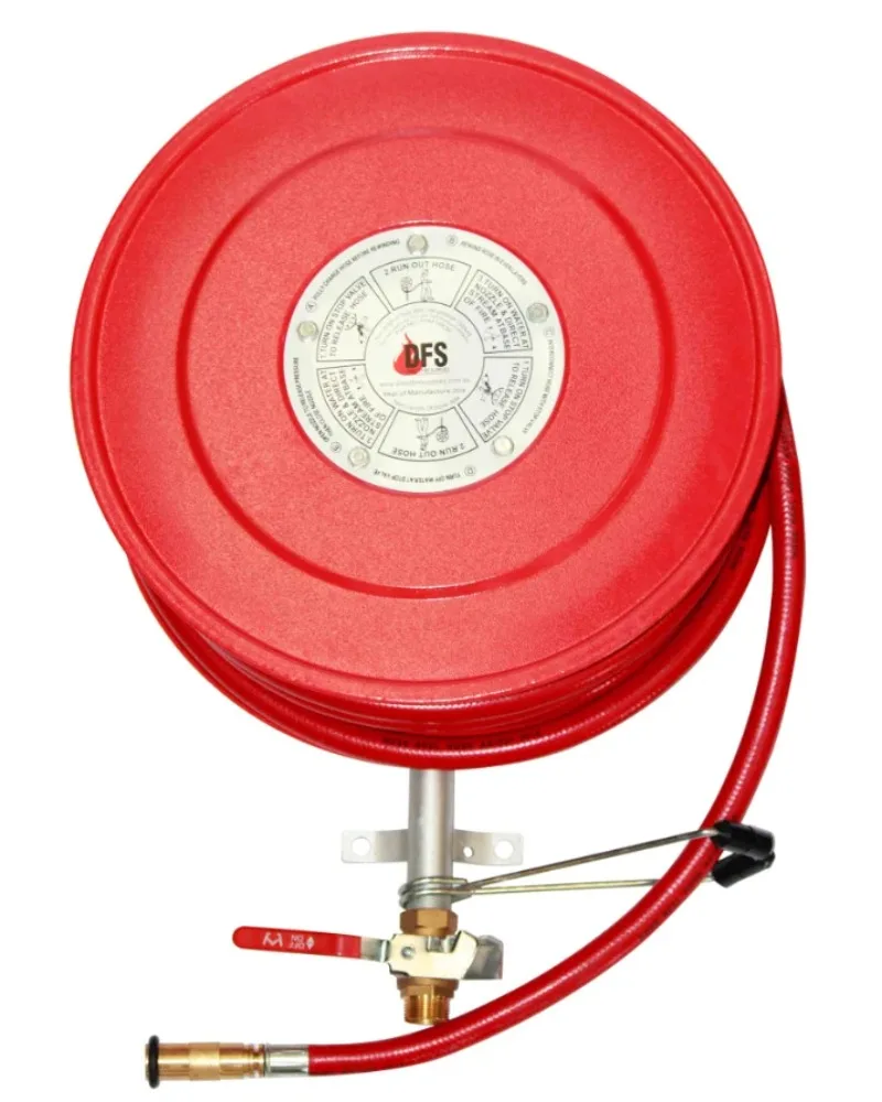 Durable and durable fire hose with spray nozzle Reliable fireproof solution for industrial use