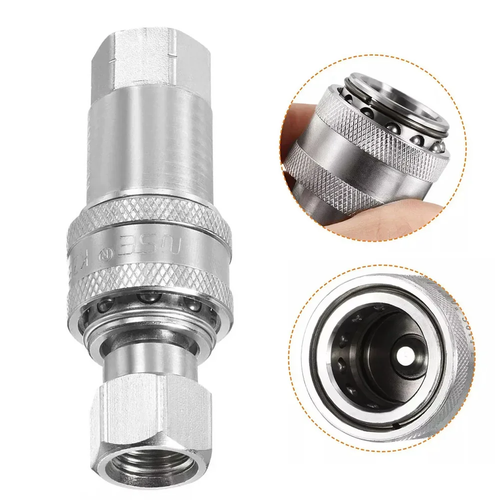 

1 Set Hydraulic Quick Connect Coupler M14x1.5mm Female Thread Pipe Fitting Hydraulic Quick Connector
