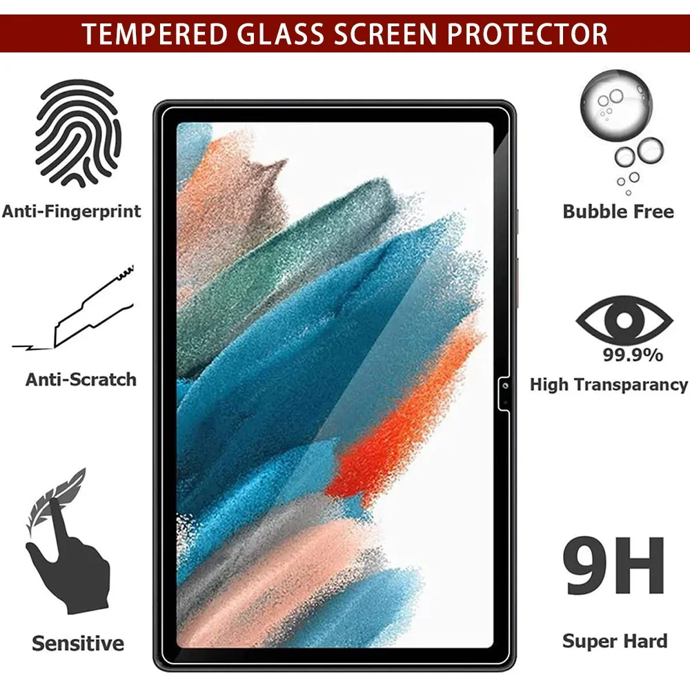 

Samsung Tempered Glass Screen Protector for Galaxy Tab A8 10.5 Inches SM-X200 SM-X205 2021 Tablet Full Coverage Protective Film