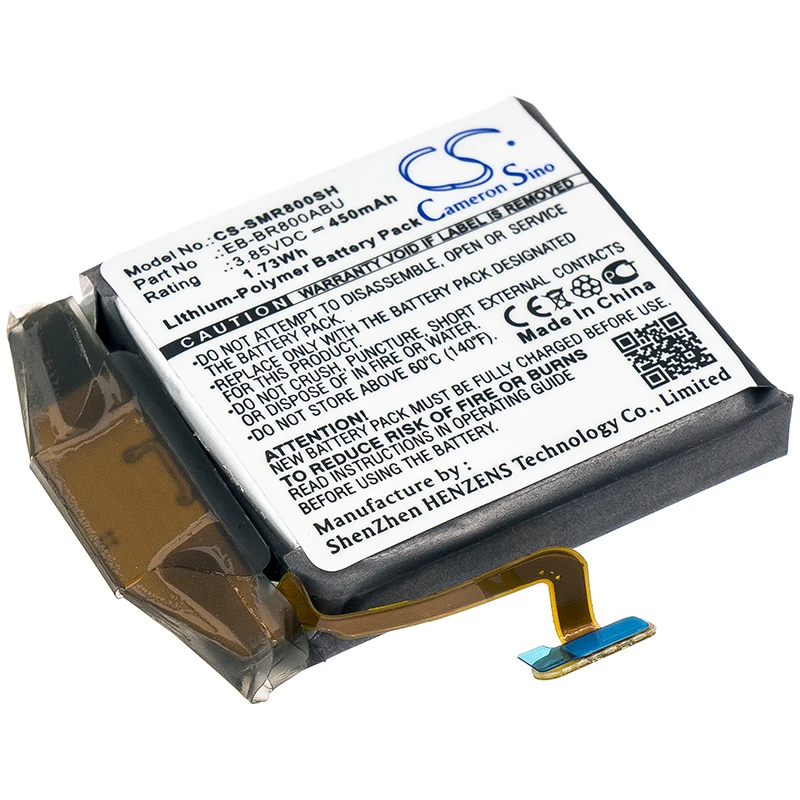 

Li-Polymer Smartwatch Battery for Samsung, 3.85V, 450mAh, Compatible Models: Galaxy Watch 46mm, SM-R800, SM-R805