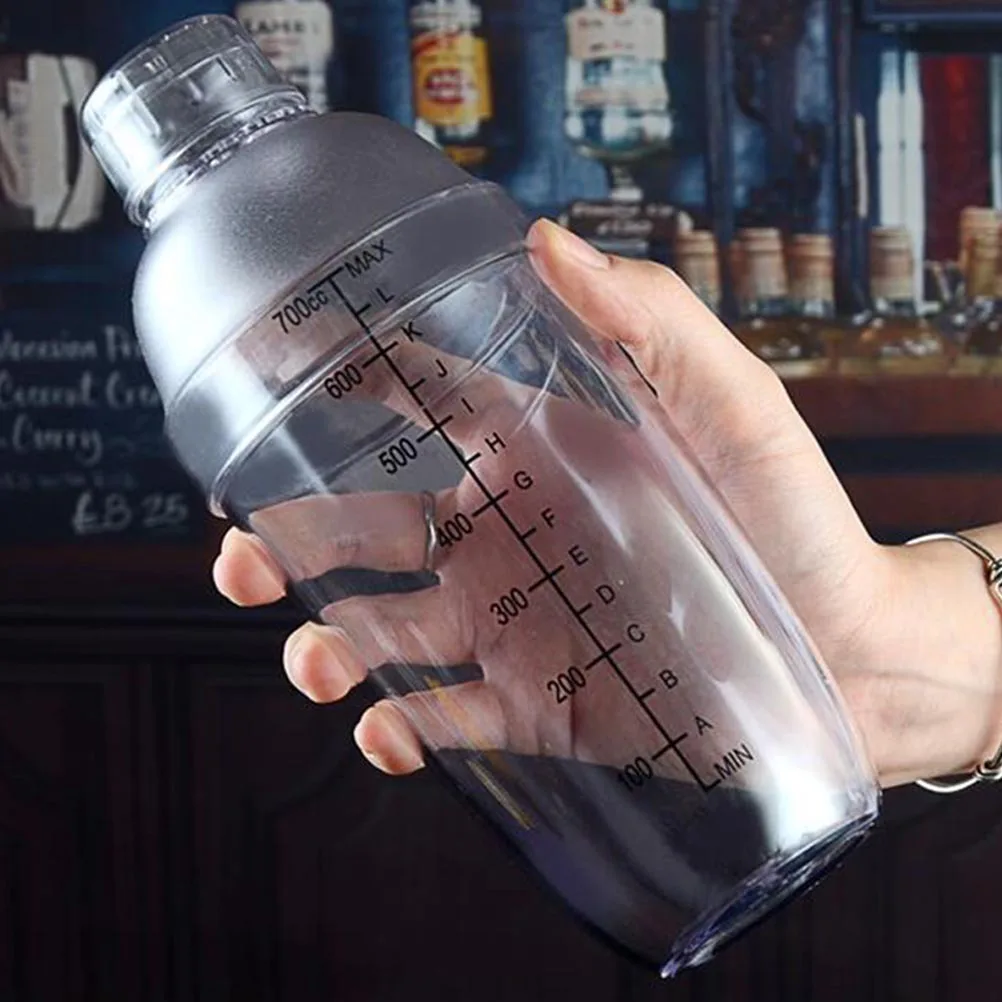 Taza transparente para gramos de nieve, botella agitadora antiescaldaduras de vidrio graduado para decoración de Bar, contenedor de vino, herramienta para té de la leche, 1 Juego