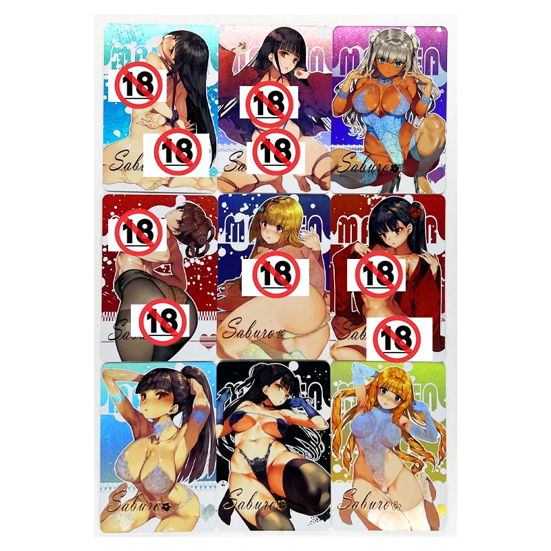 

9pcs/set ACG Sexy Lingerie Girl Toys Hobbies Hobby Collectibles Game Collection Anime Cards