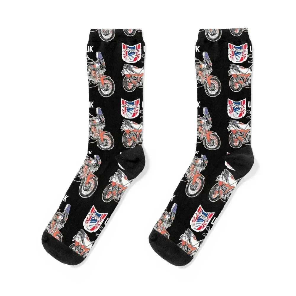 

Africa Twin UK Socks gift christmas gift funny sock retro Designer Man Socks Women's