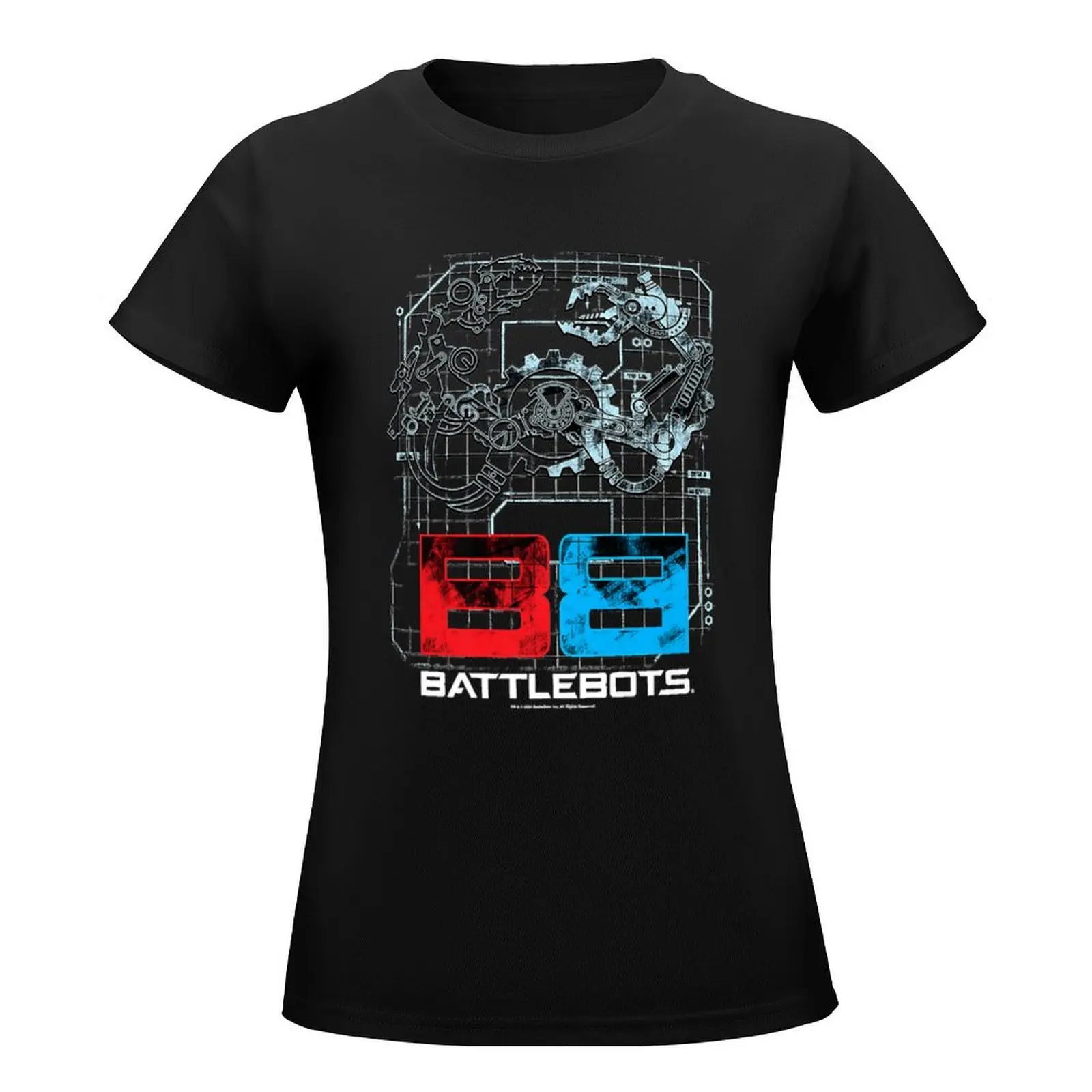 Battle_Bots Robot Schematics Logo T-Shirt cute clothes tees aesthetic clothes t shirt for Women