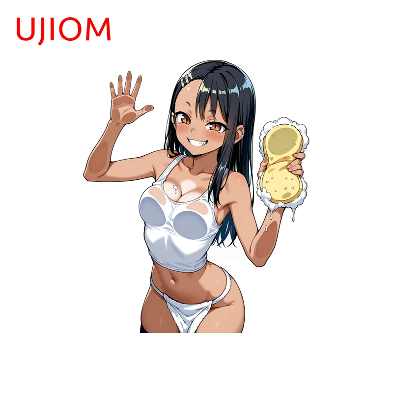 UJIOM Nagatoro San Sexy Girl Wall Sticker Lying On The Glass Fashionable Creative Sunscreen Graphics Decal Smooth Surface