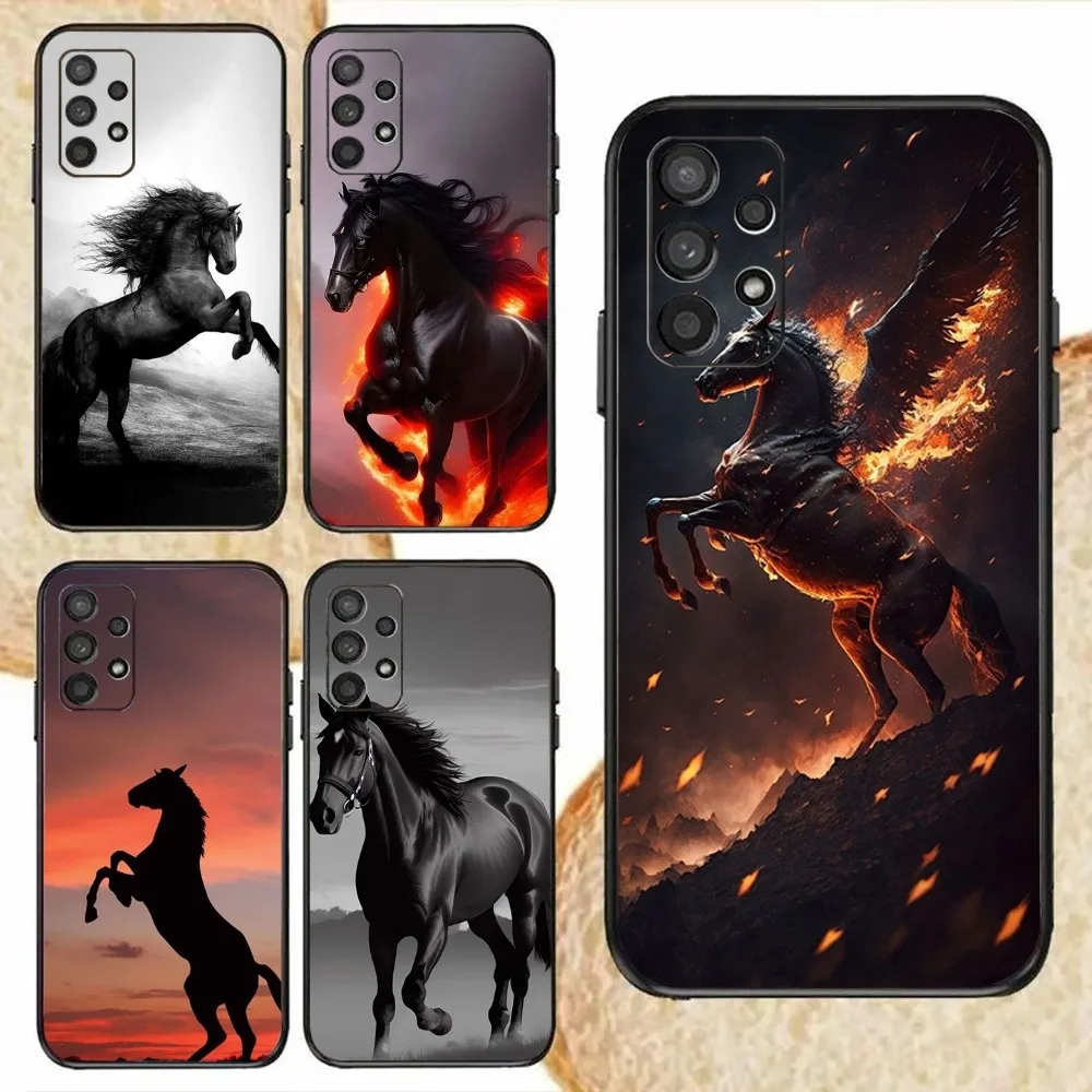 Horse Great Beauty Galloping Phone Case For Samsung Galaxy S24,S20,S21,S22,S23,Fe,Lite,Plus,Ultra,Note Shell