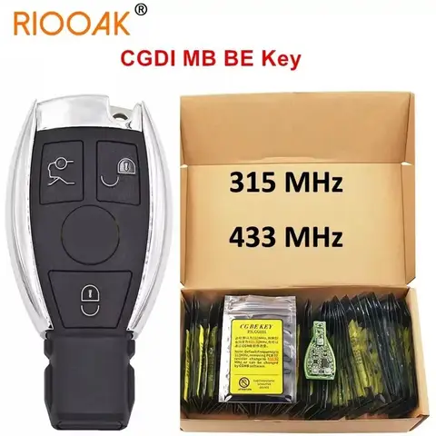 메르세데스 벤츠 용 기존 CGDI MB CG BE 키 315MHZ/433MHZ CGDI MB 프로그래머 지원 모든 FBS3 및 자동 복구