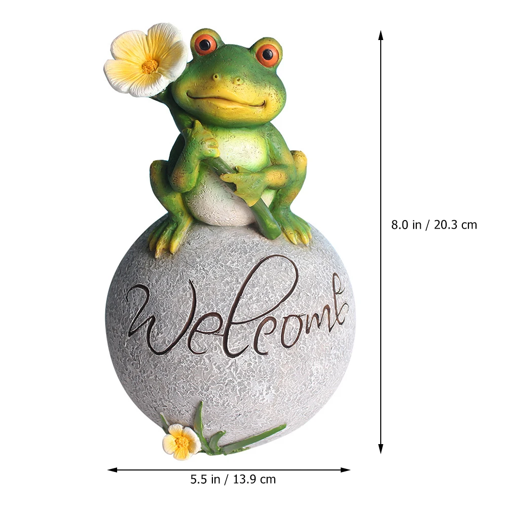 

Resin Frog Decoration Garden nament Durable Animal Figurine for Garden Yard Patio Home Office Space Small Size