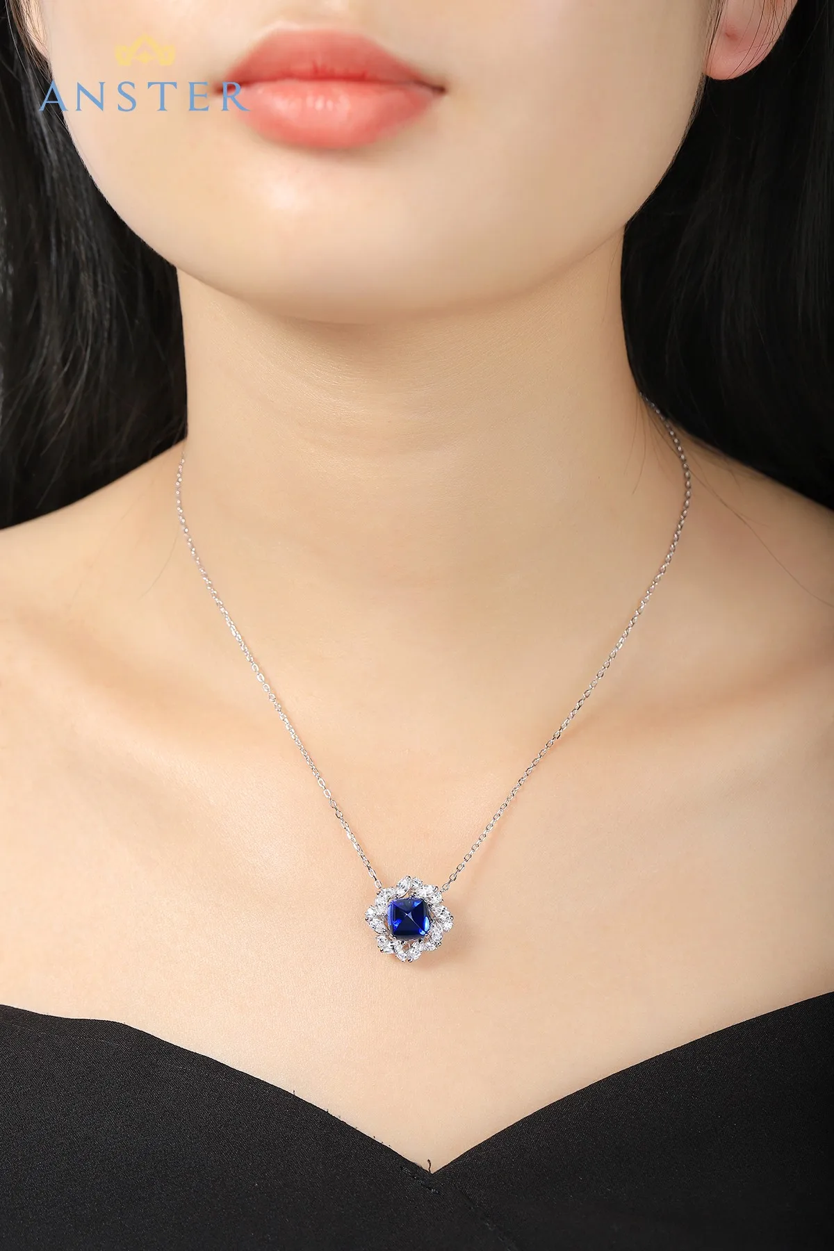 Vintage Necklace 9K 18K Solid Gold Sterling 925 Silver Lab Grown Emerald Ruby Sapphire Necklaces for Her image 6
