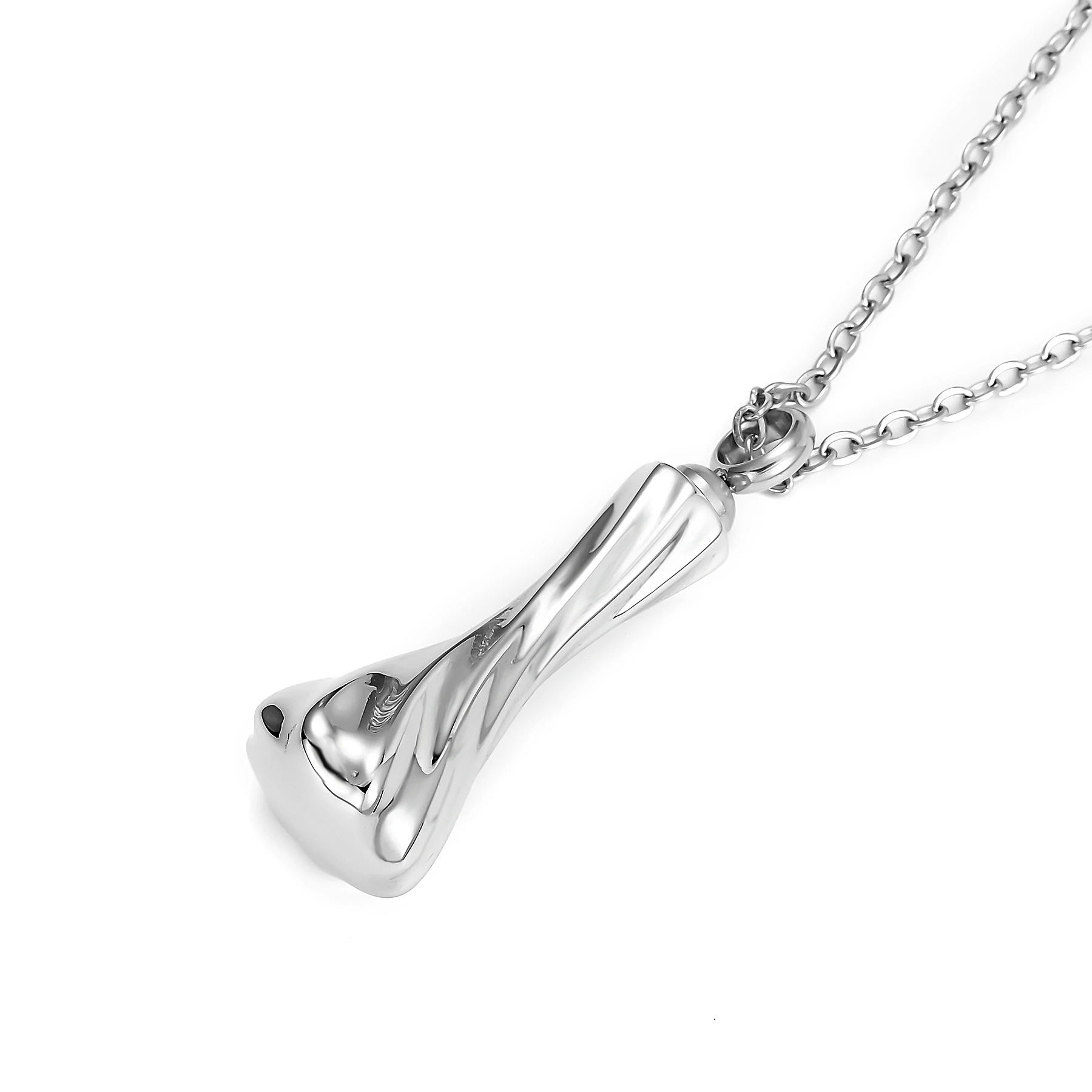 Turmförmige Urnenkette für Asche, Gedenk-Asche-Schmuck, Medaillon für Asche, Edelstahl-Urnenanhänger, Andenken – Detail 4