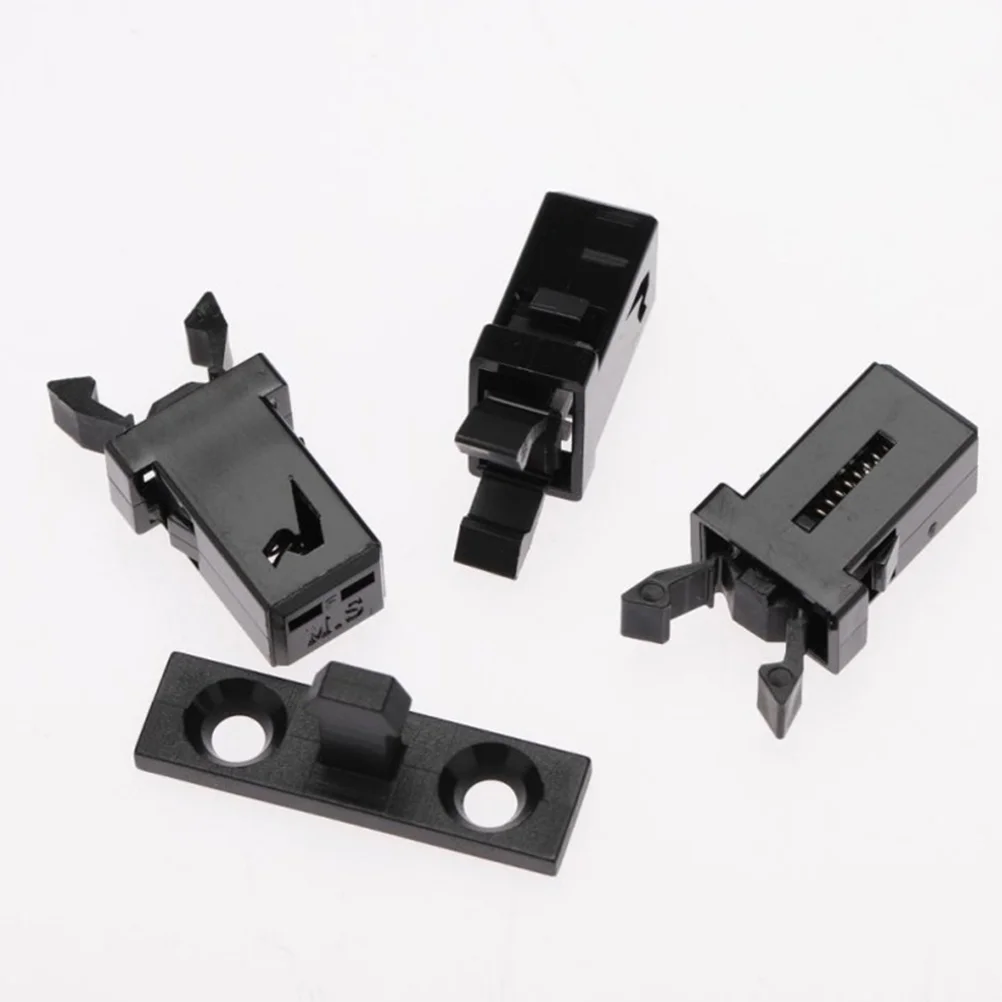 

20 Pcs Trash Can Accessories Black White Buckles Kitchen Garbage Bin Supplies Push Type Switch Lock Plastic Material