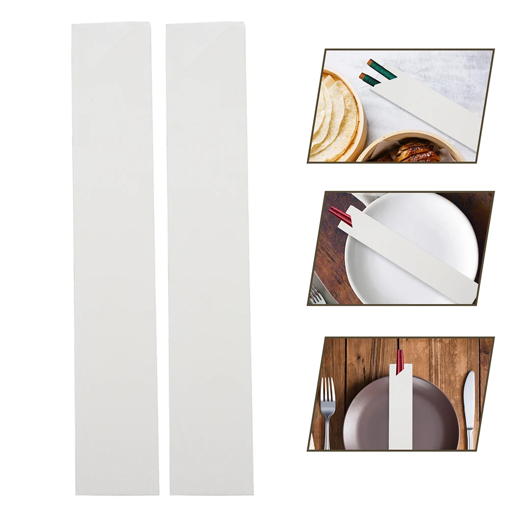 

50 Pcs Kraft Paper Chopsticks Bag Disposable Sleeve Accessories Tableware Sleeves Cover