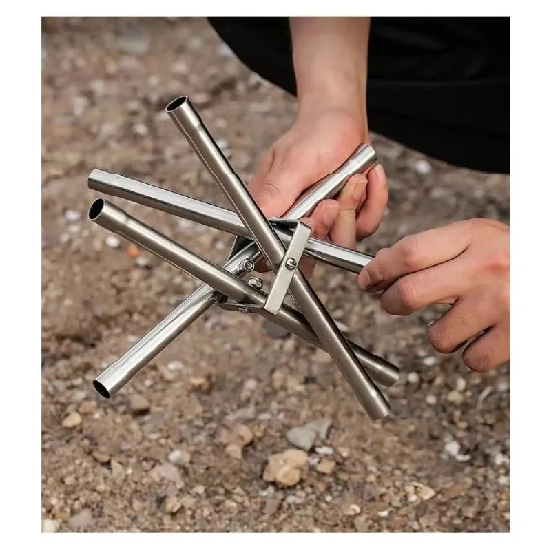 المحمولة في الهواء الطلق طاولة النار طوي مقاومة للحرارة شواء شبكة المعسكر رف الفولاذ المقاوم للصدأ الفناء الخلفي الشواء المعسكر الرف