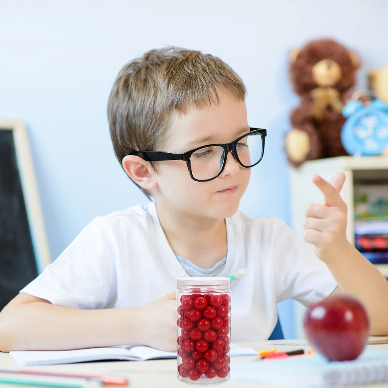 

100 Pcs Counting Balls Chinese Toy Color Sorting Plastic Math Learning Playthings Baby For Supplies