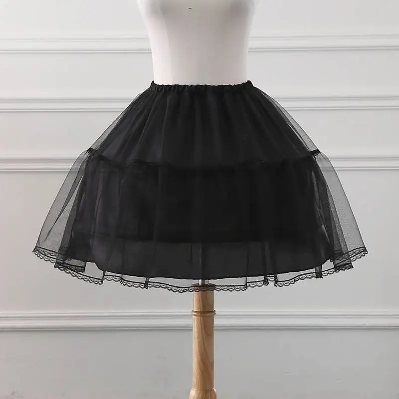 Vestido infantil sem armação em 42cm, vestido feminino de crinolina para performance em lolita