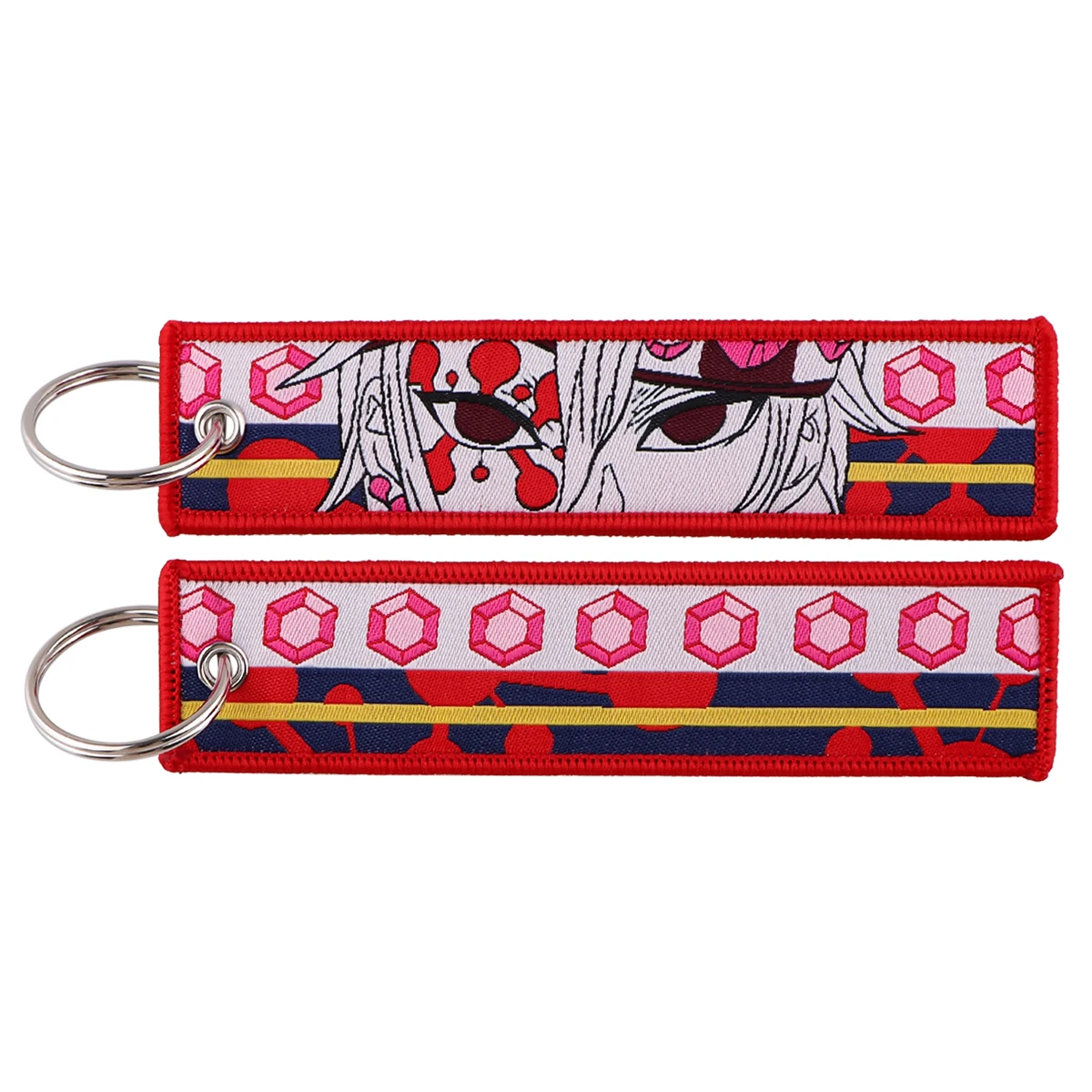 Anime Character Key Tag Cool Cartoon Embroidery Key Chain Key Ring Motorcycles Cars Bag Backpack Chaveiro Key Fobs Gifts