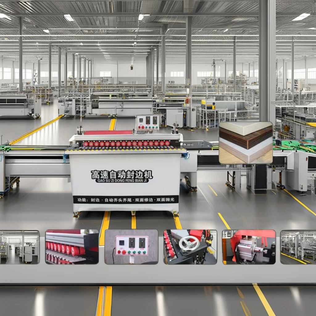 

For High Quality Automatic Edge Banding Machine Factory Sale Small Bander Wood Manufacturing Easy Operate PLC Pump Used Cheap P