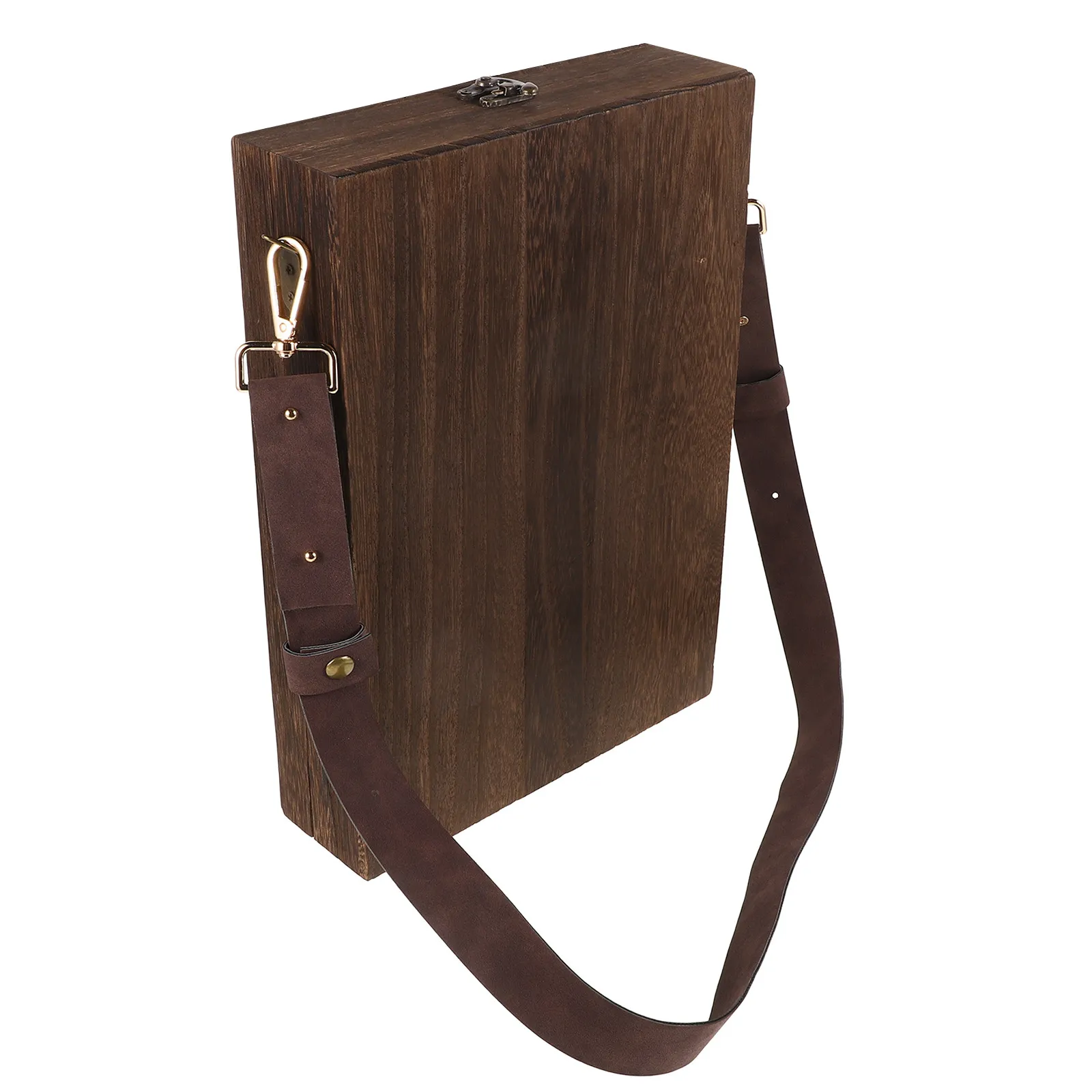 portable-wooden-box-writers-messenger-13x9inch-artist-sketch-brush-tool-storage-crossbody-postman-case-outdoor-keepsake