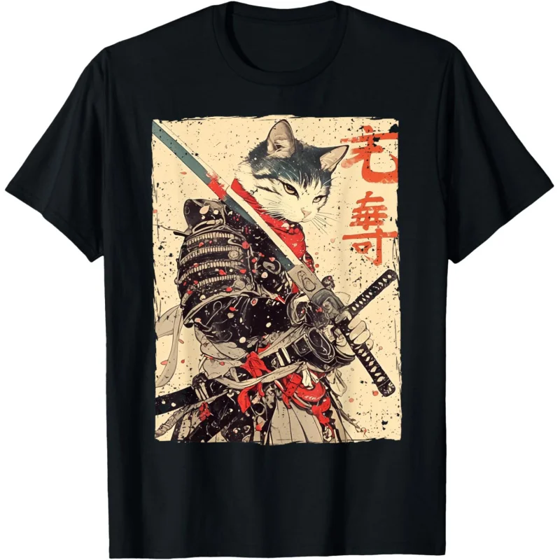 

Samurai Cat warrior ukiyo ink artwork cat samurai T-shirt