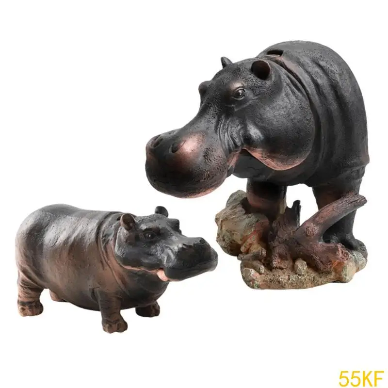 

55KF Hippos Aquariums Decoration Lovely Animal Aquariums Decoration for Home Aquariums and Commercial Water Exhibits