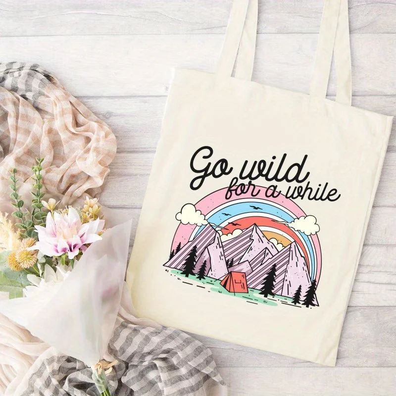 The Mixed Colors Are a Normal Manufacturing Phenomenon And Not Defects. Outdoor Exploration Tote Bag, Unisex for Couples, Featur