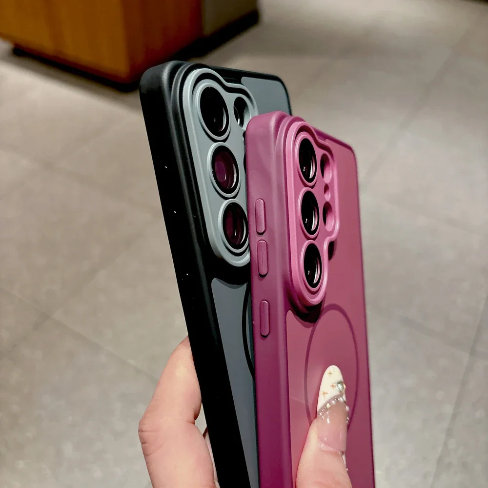 Harte Matte Frosted Magnetische Hülle für Samsung Galaxy S26 S25 S24 S23 Ultra Plus FE A17 A37 A57 A16 A56 A26 5G Handyhülle – Detail 6