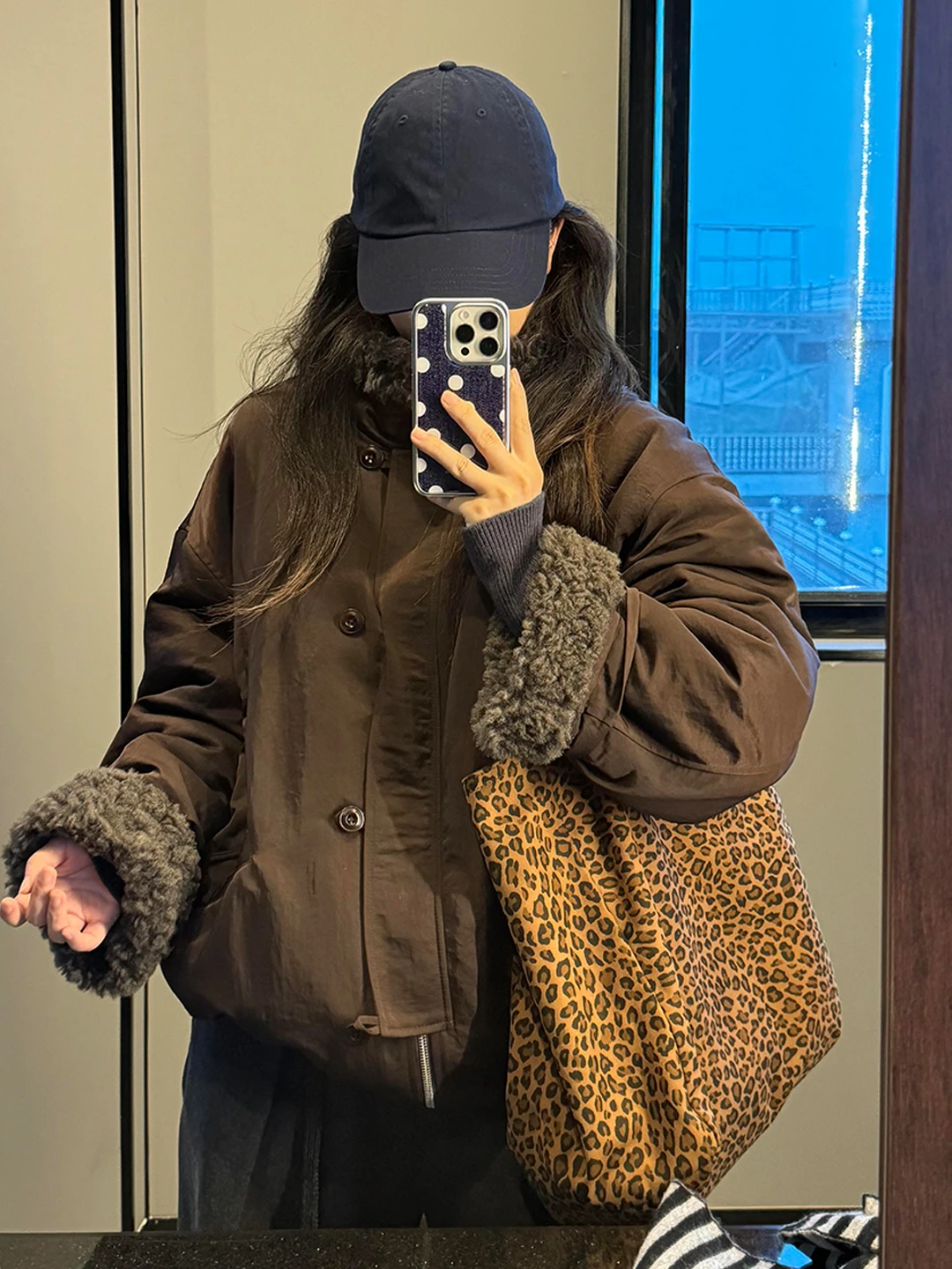 

Женский топ из натурального меха ягненка с воротником-стойкой из натуральной кожи и меха, осенне-зимний модный корейский топ небольшого размера