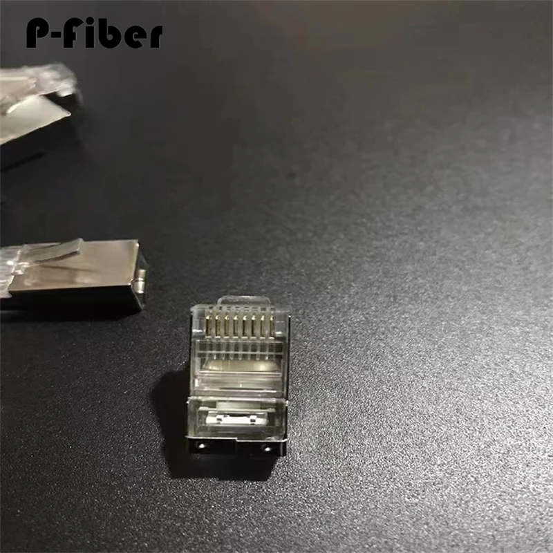 cat5e shielded crystal head 100pcs1000pcs gold plated trigeminal computer connector RJ45 network connector